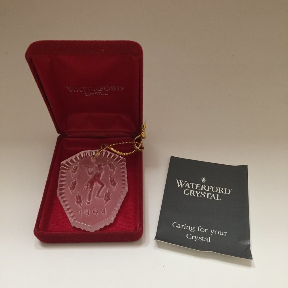 Waterford Crystal “ELEVEN PIPERS PIPING” 1994 Christmas Ornament